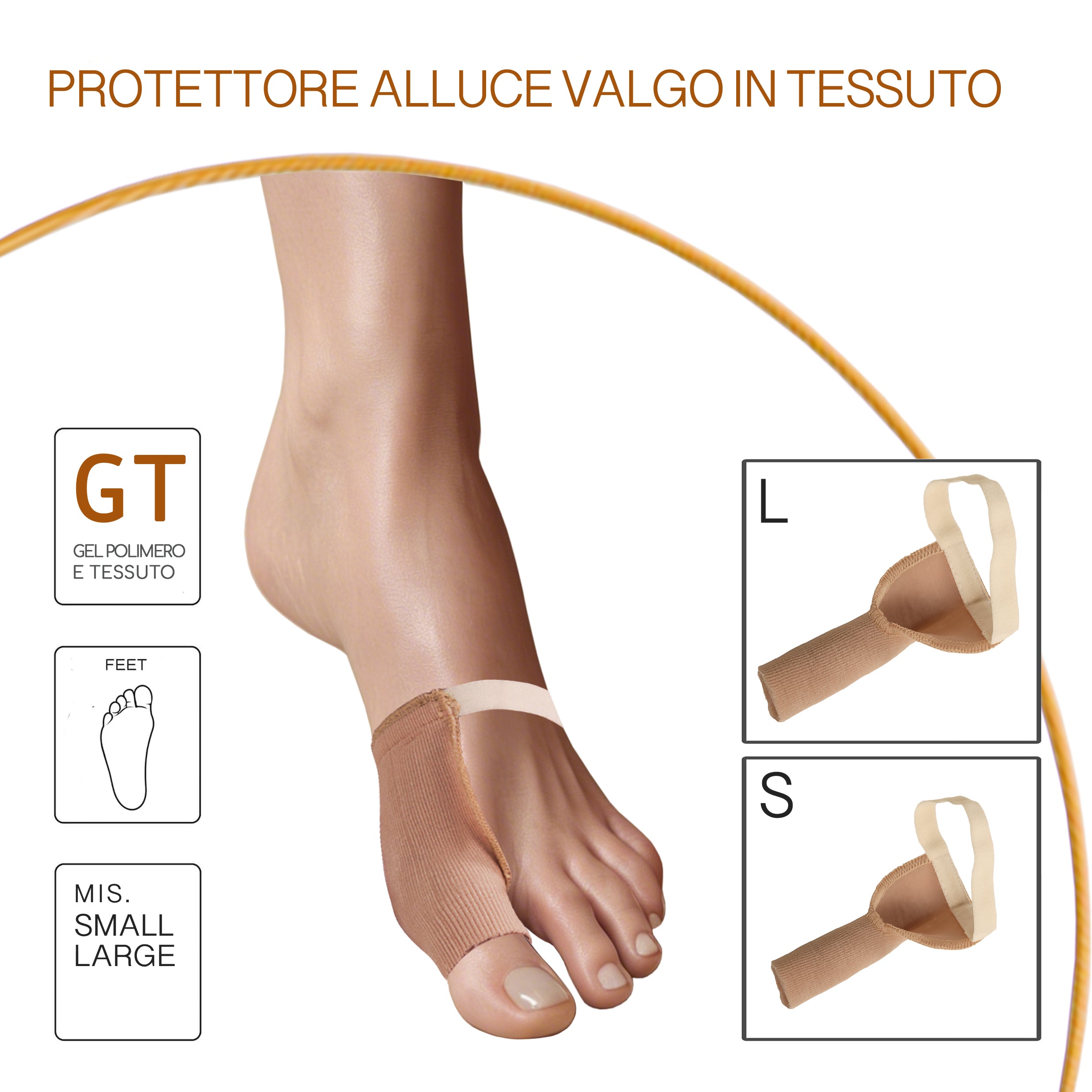 Protezione Alluce Valgo in Tessuto