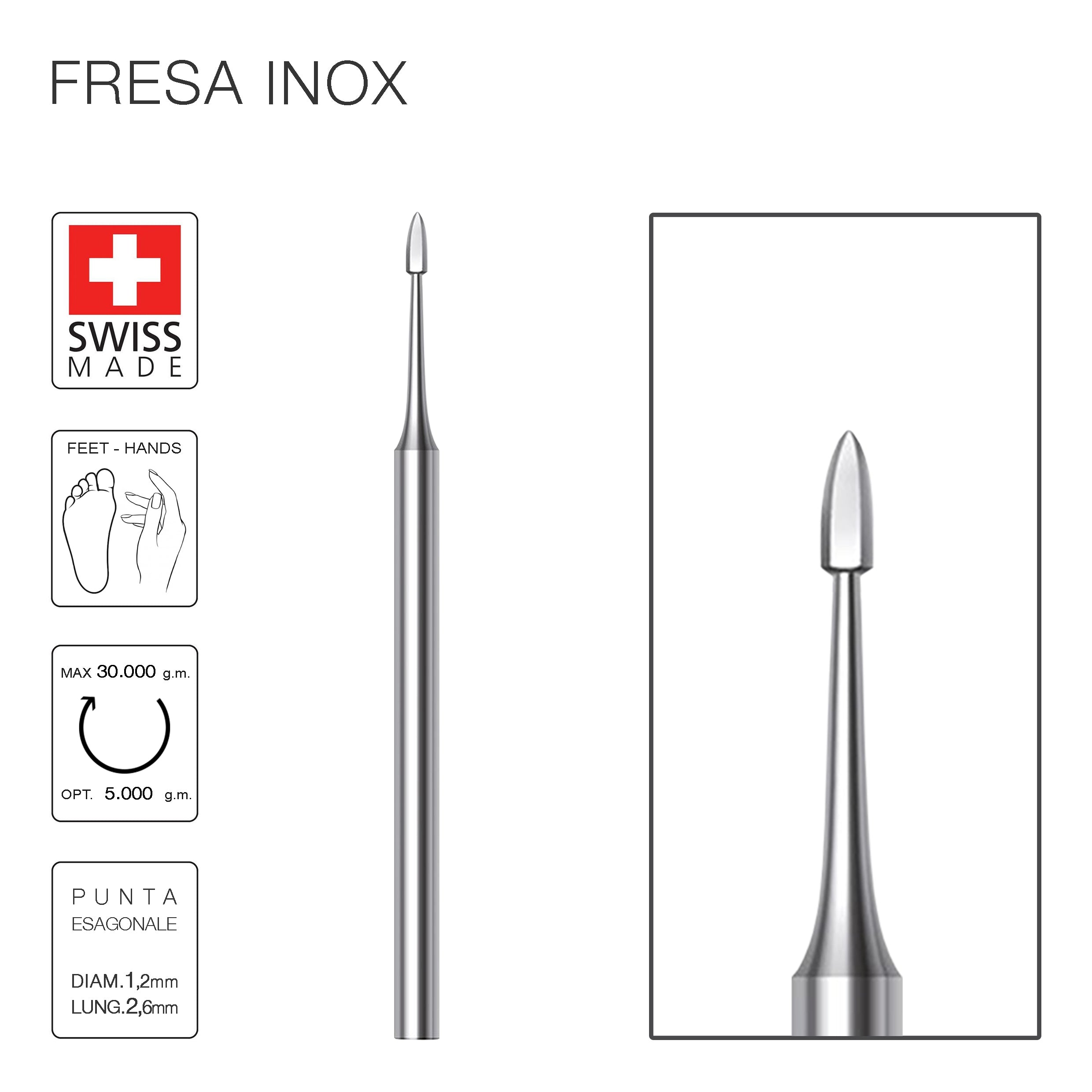 Fresa Inox 1,2 mm.