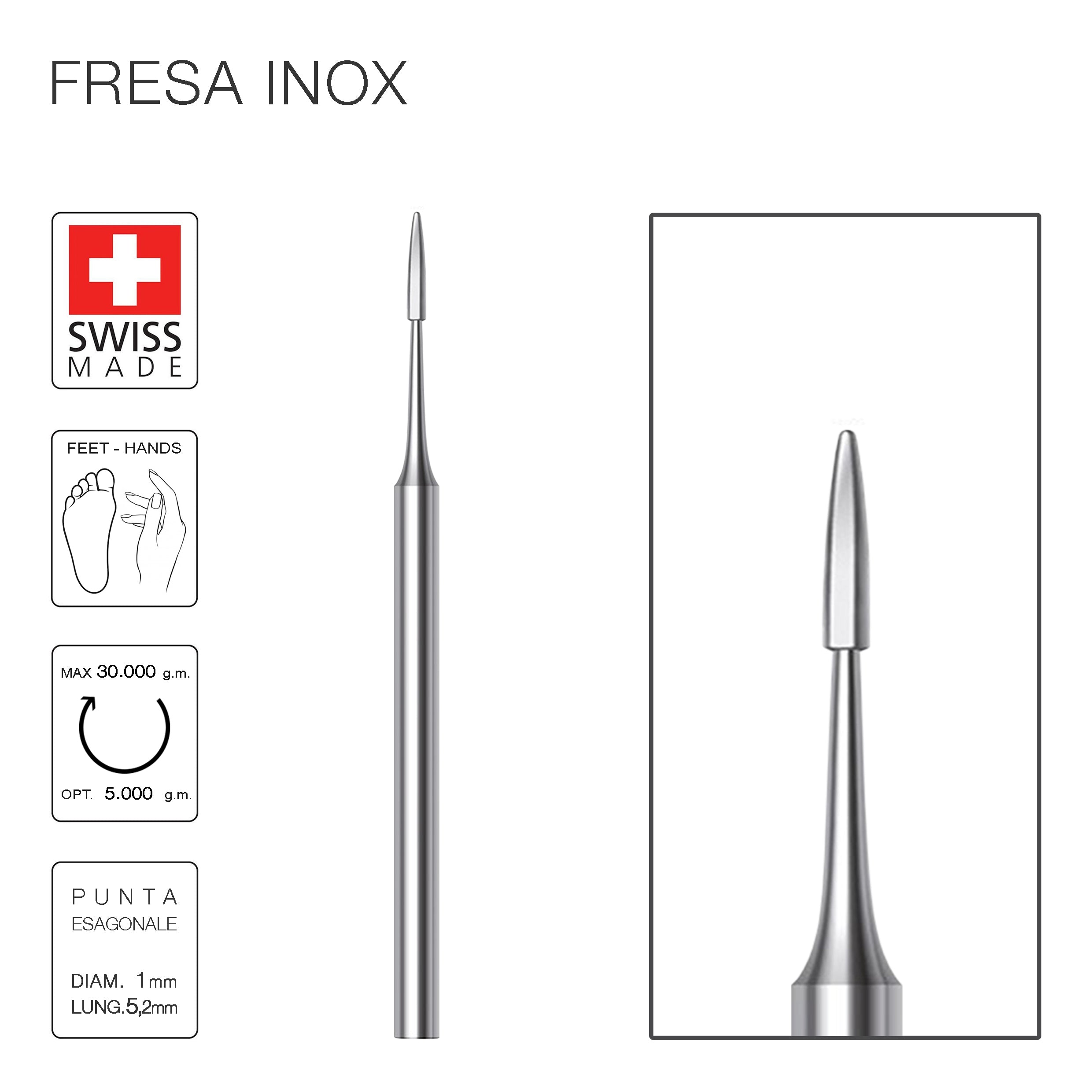 Fresa Inox 1,0 mm.