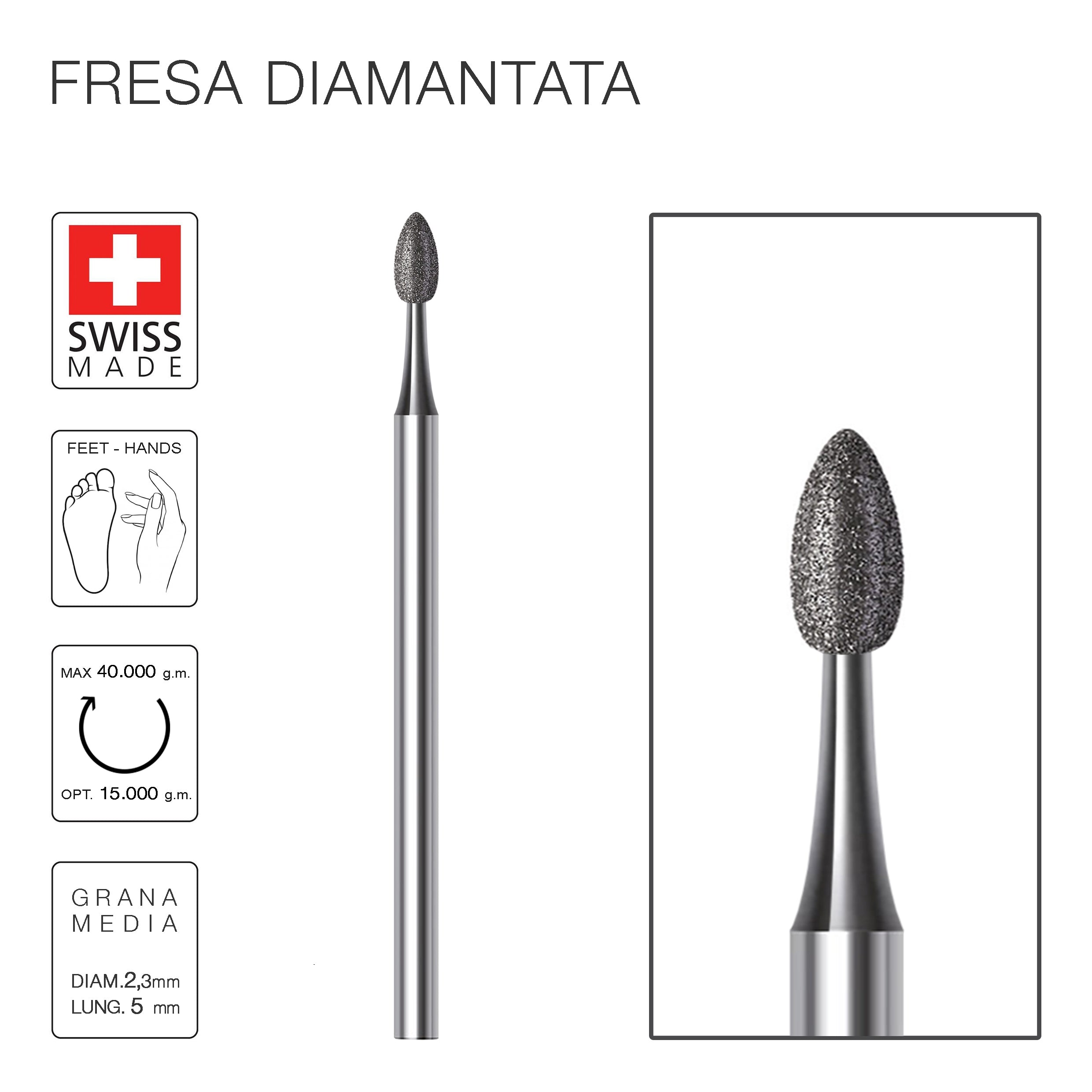 🎁 Fresa Diamantata Fiamma Small (100% off)