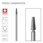 Fresa Diamantata Cono piatto 2,5 mm