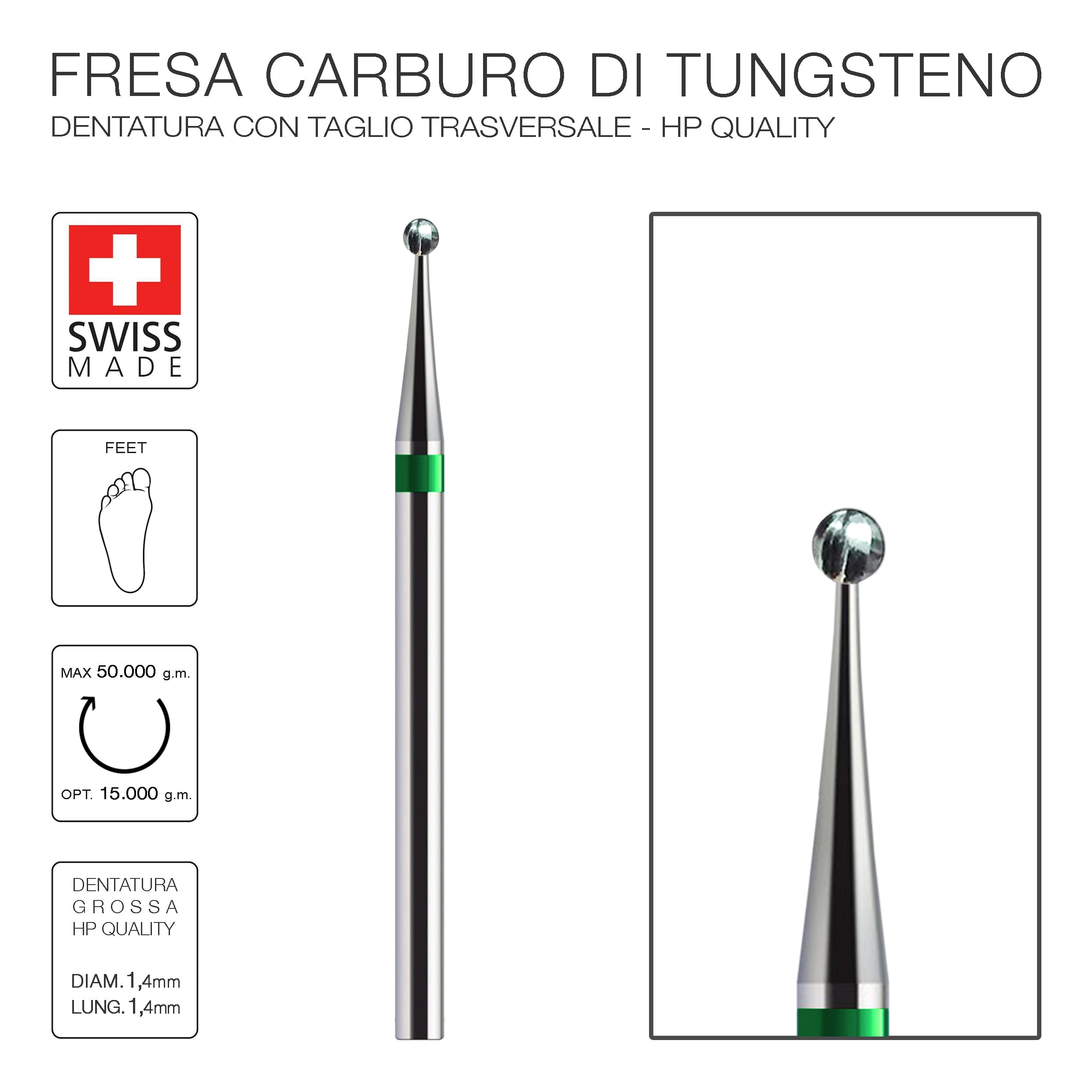 Fresa Carbonio Sfera