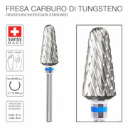 Fresa Carbonio Cono smussato 6,0mm