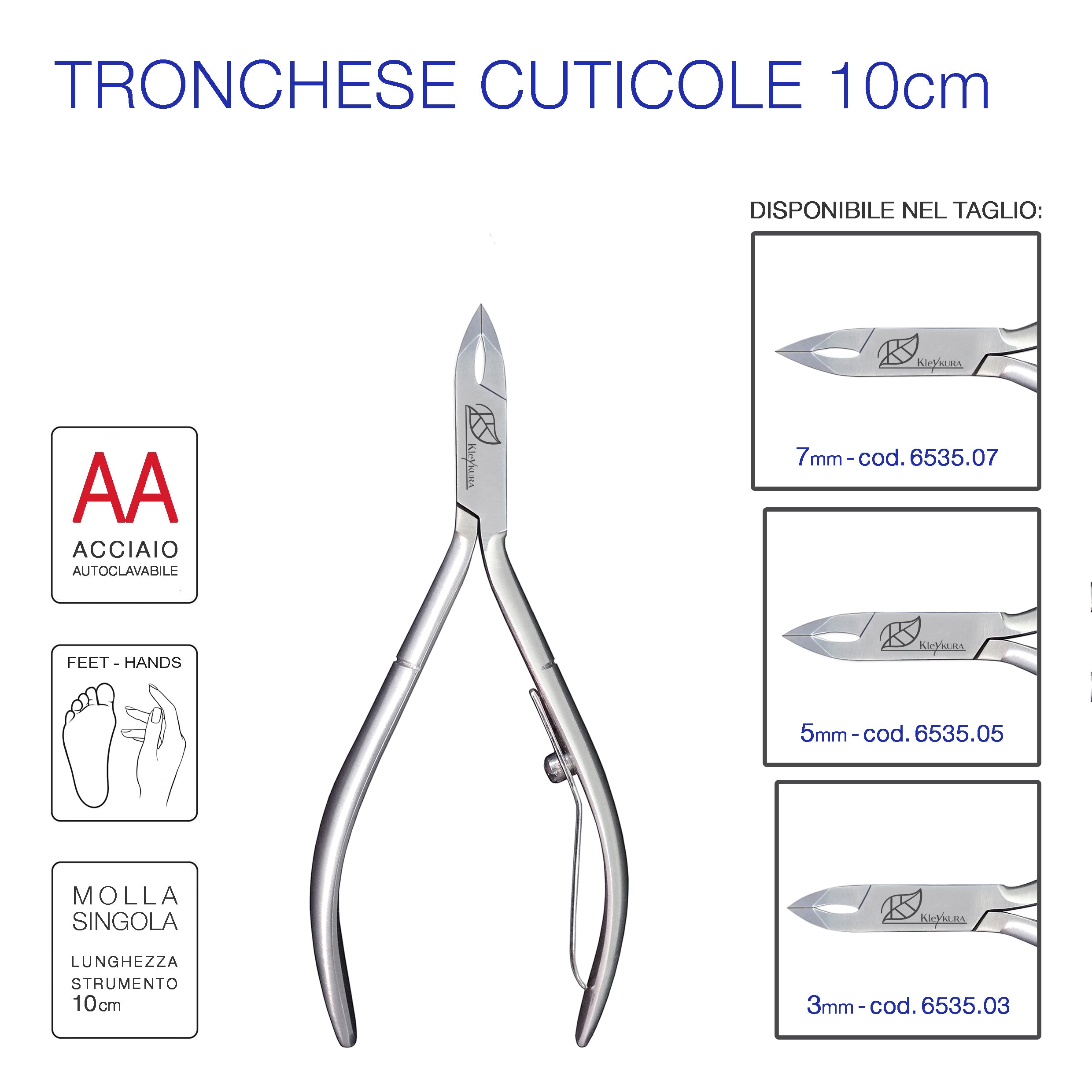 Tronchese Cuticole Inox 10cm.