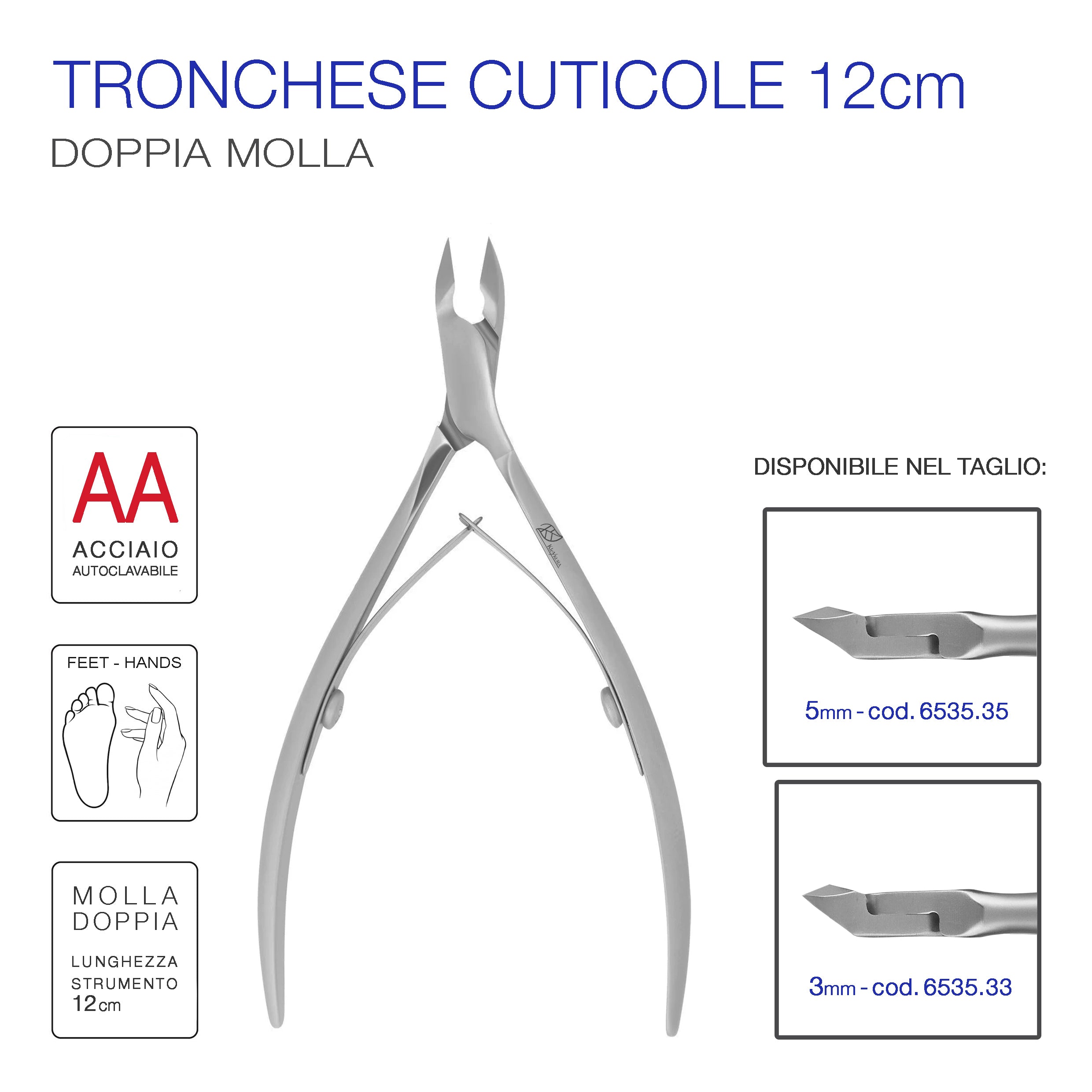 Tronchese Cuticole Inox Russian Style 12cm.