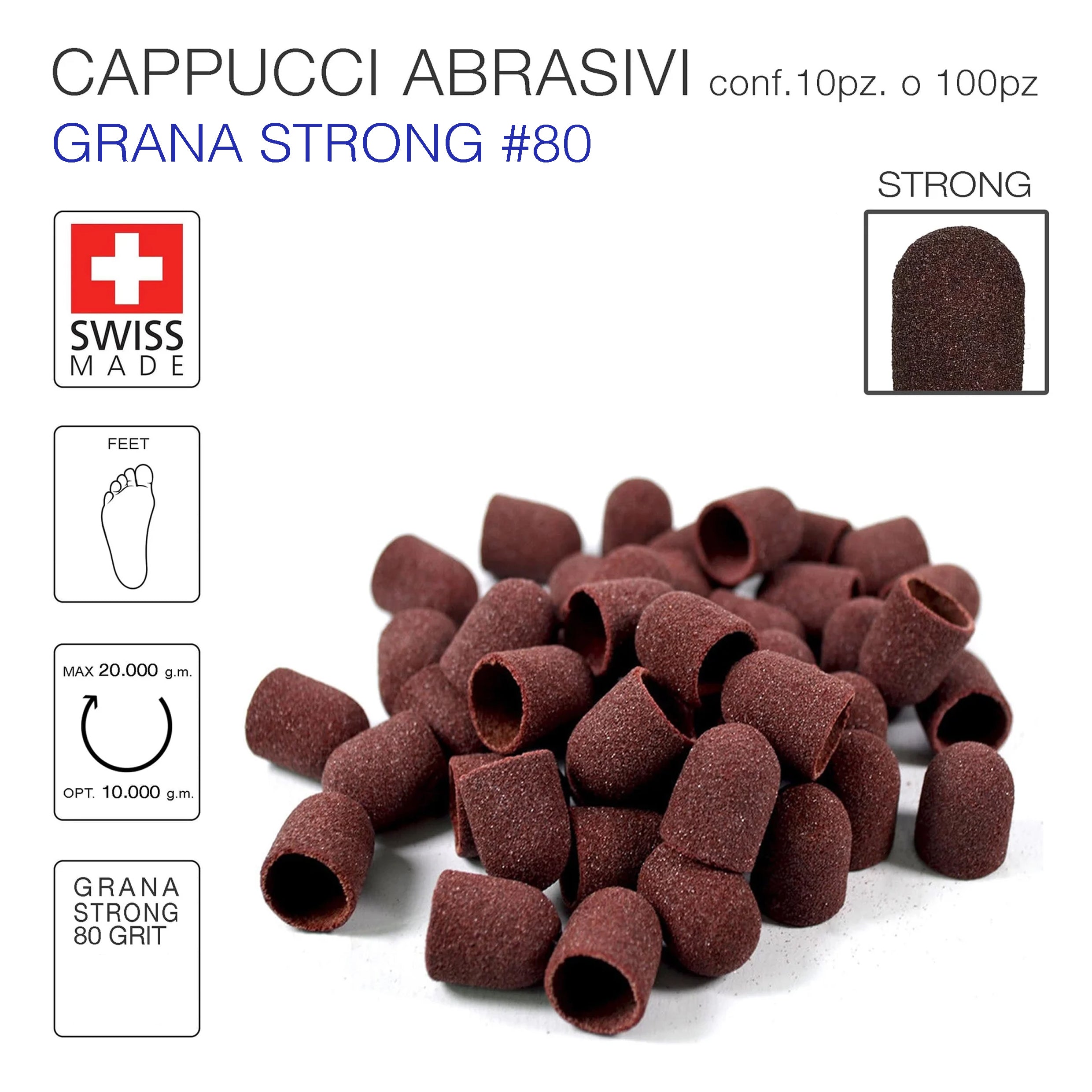 🎁 Cappucci abrasivi STRONG #80 GRIT (100% off)