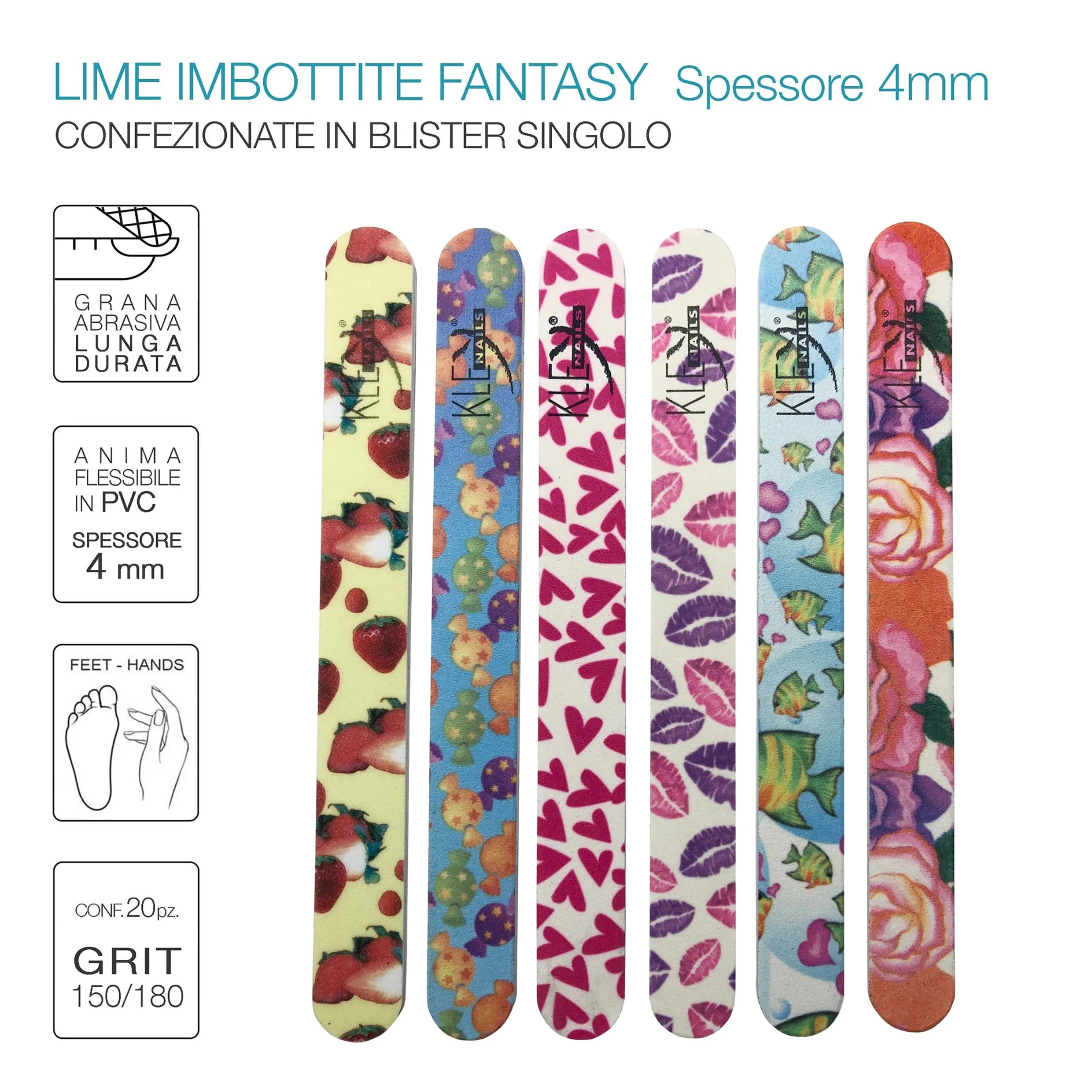 Lime Imbottite 4mm - conf. 20 pezzi FORMATO CONVENIENZA