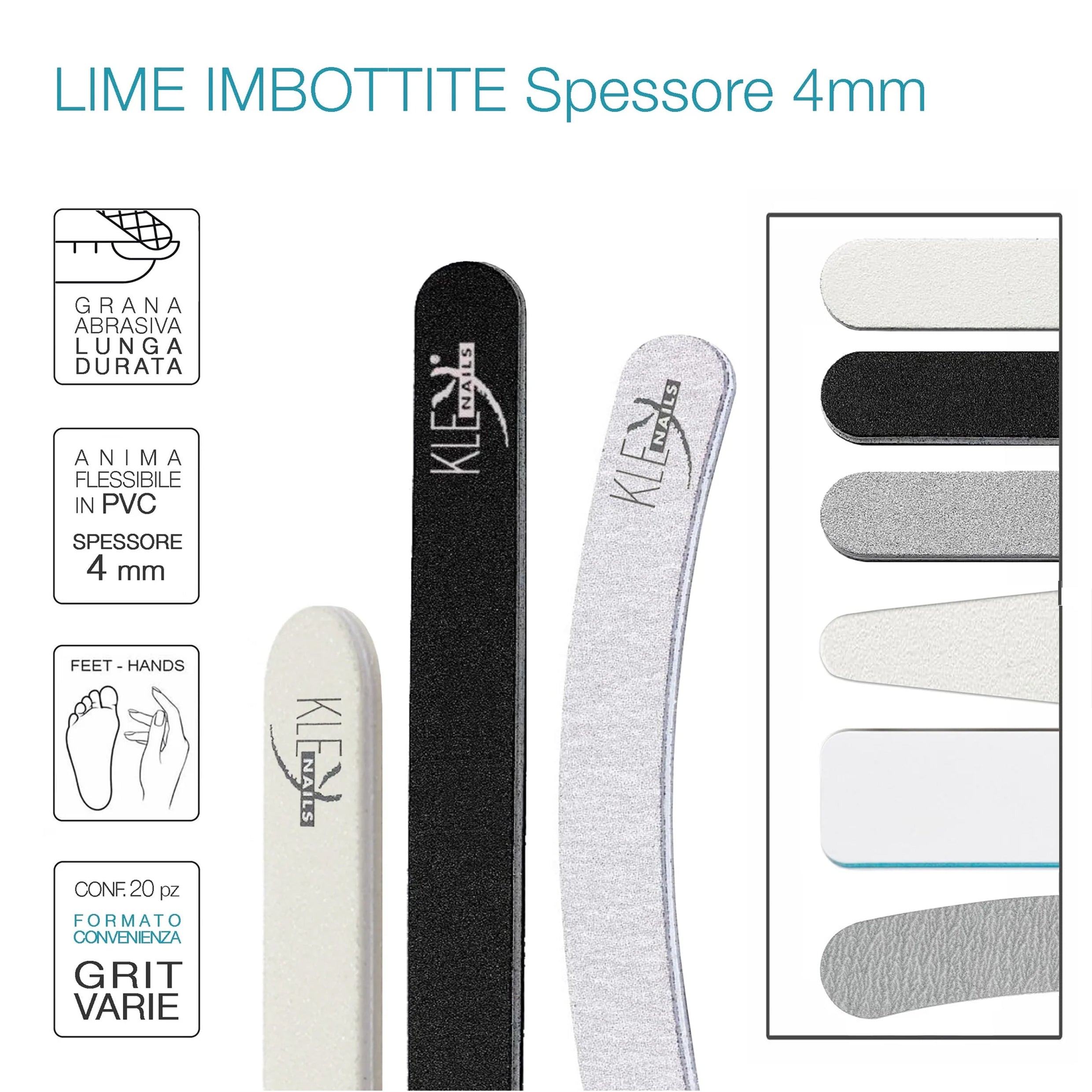 Lime Imbottite 4mm - conf. 20 pezzi FORMATO CONVENIENZA