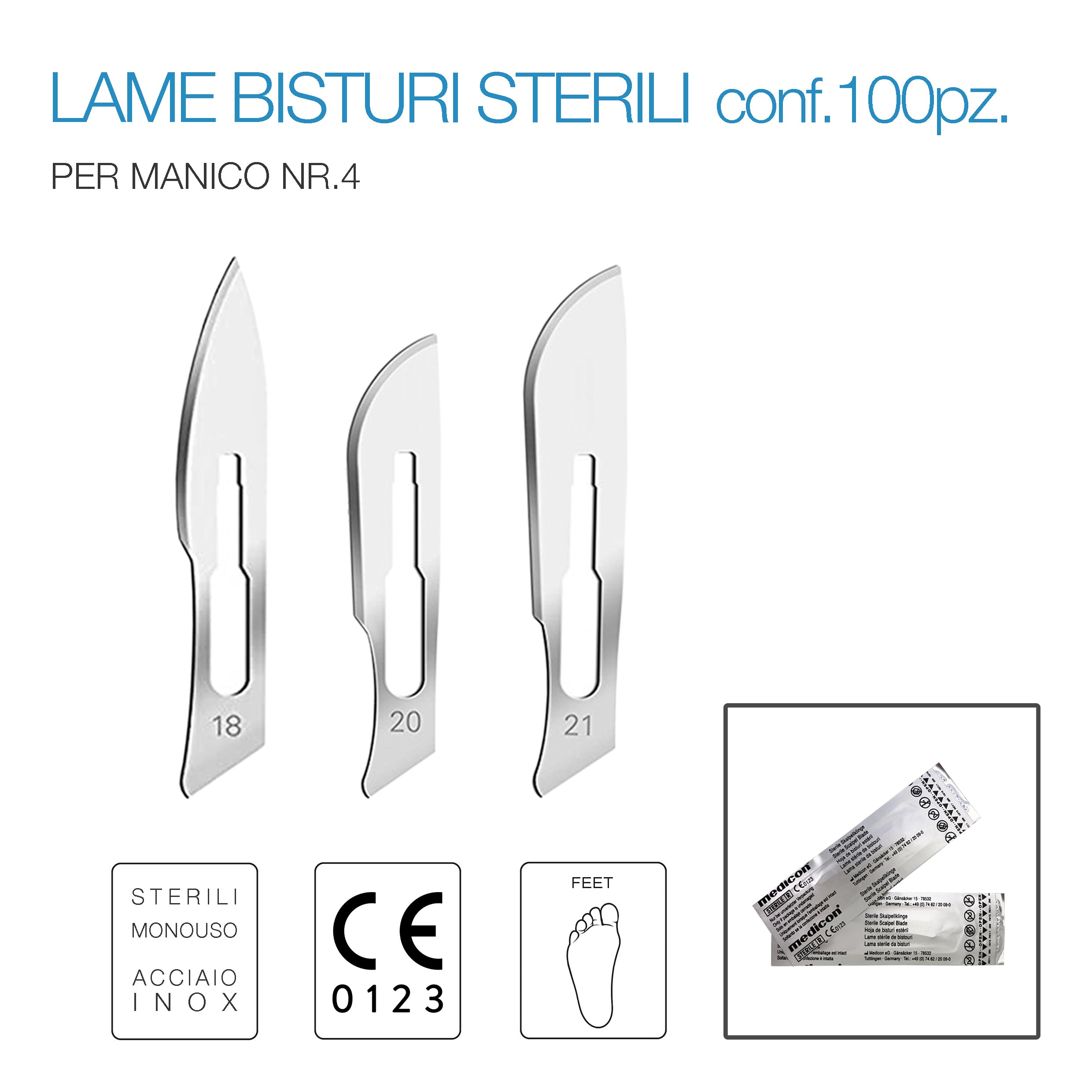 Lame bisturi - MANICO 4