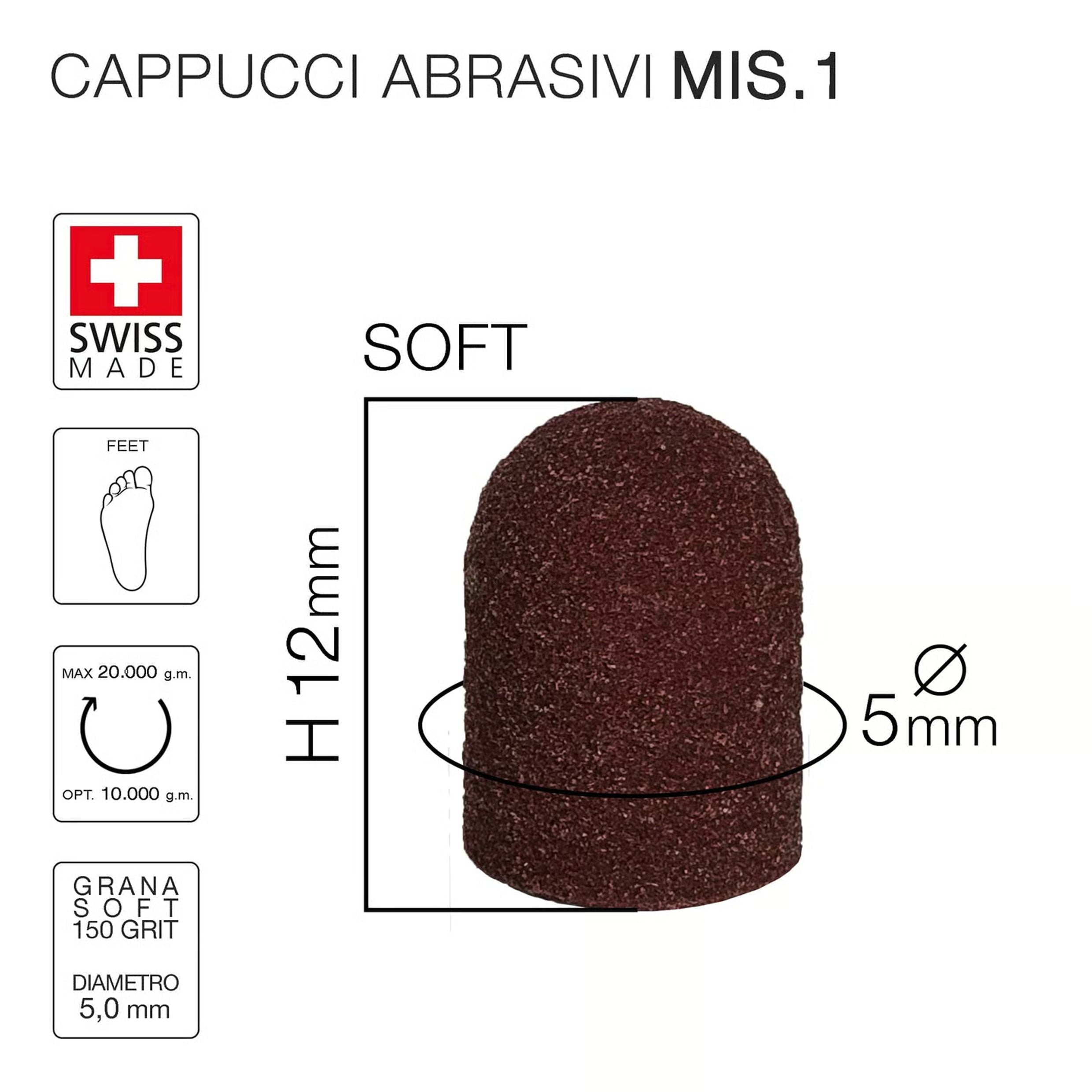 Cappucci abrasivi SOFT #150 GRIT