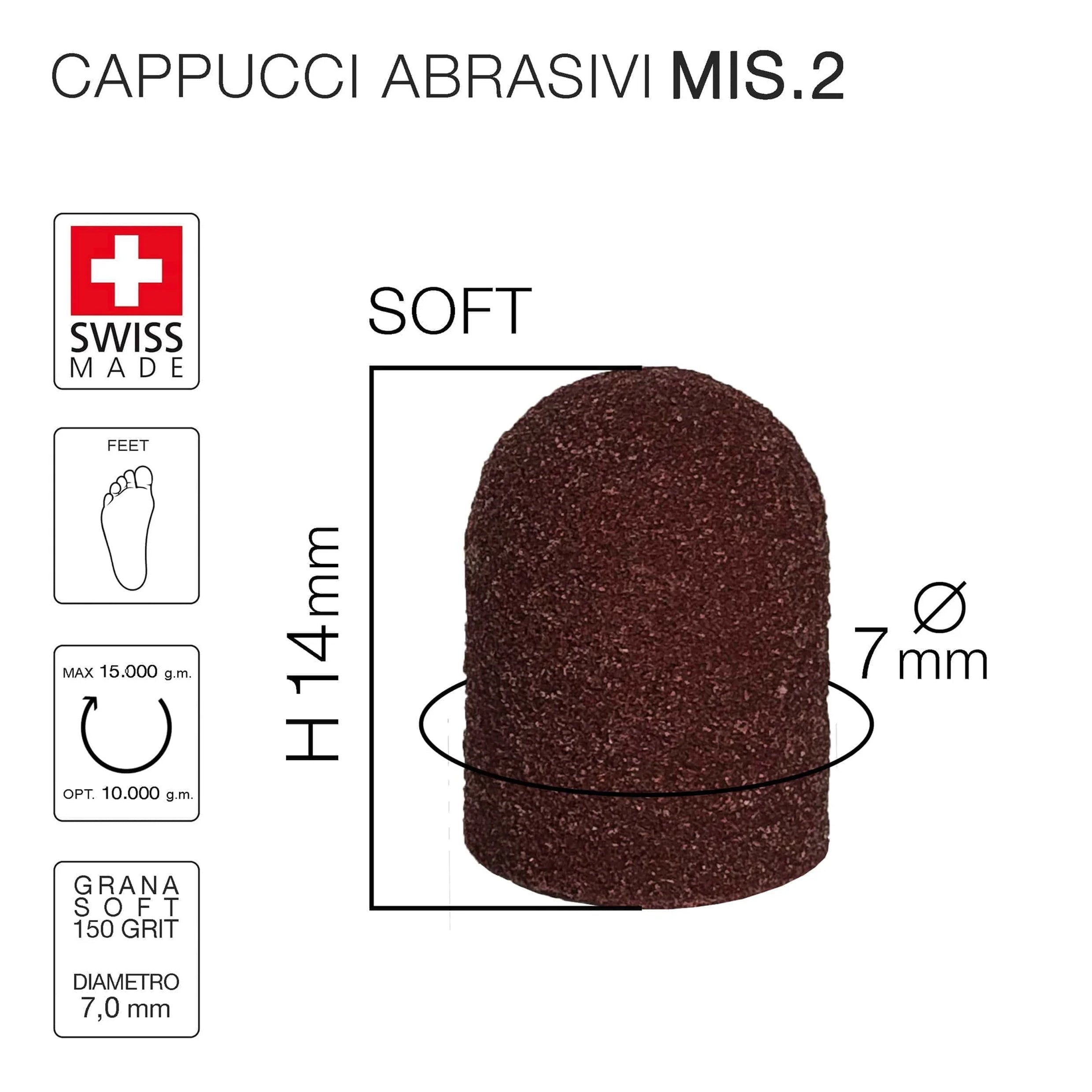 Cappucci abrasivi SOFT #150 GRIT