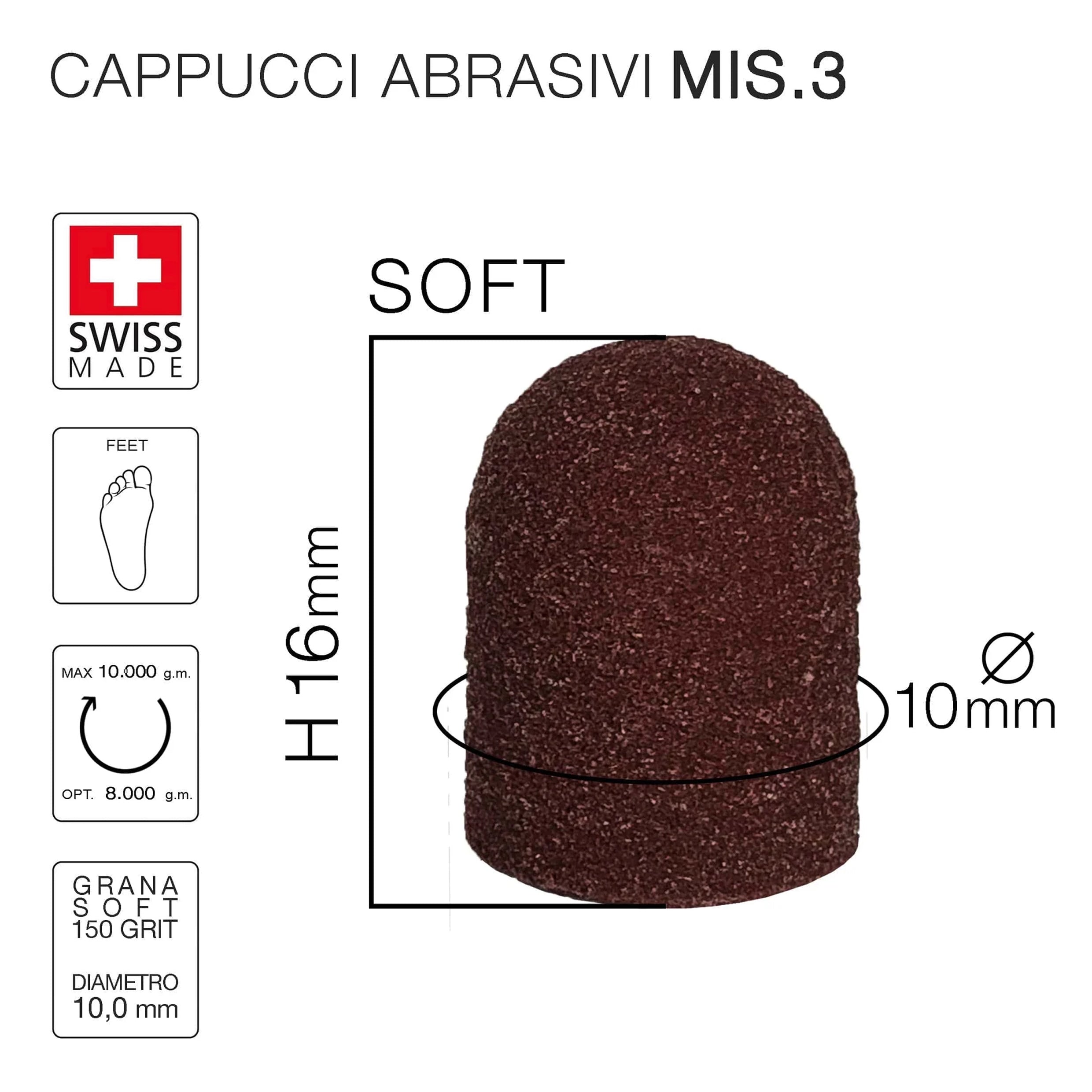 Cappucci abrasivi SOFT #150 GRIT