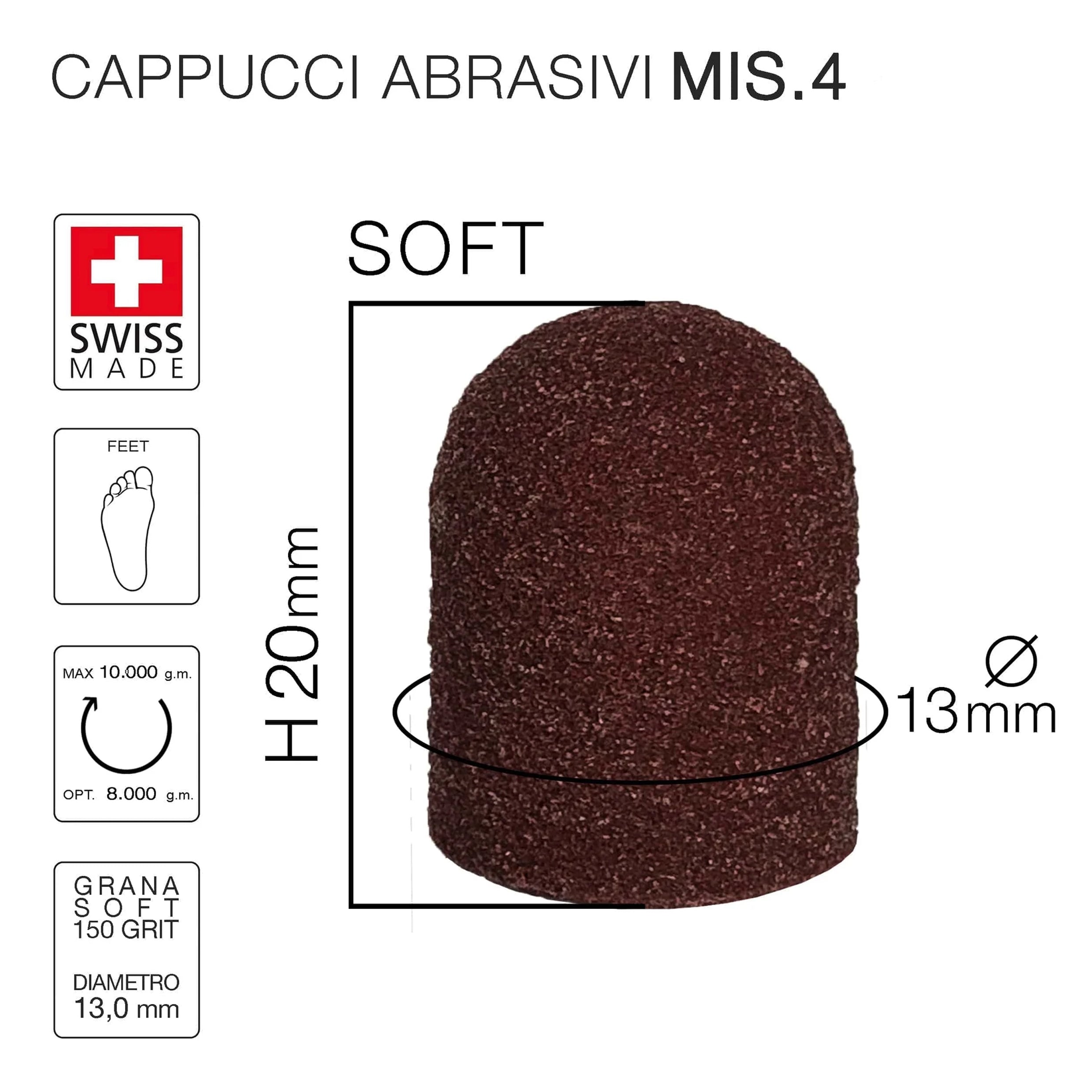Cappucci abrasivi SOFT #150 GRIT