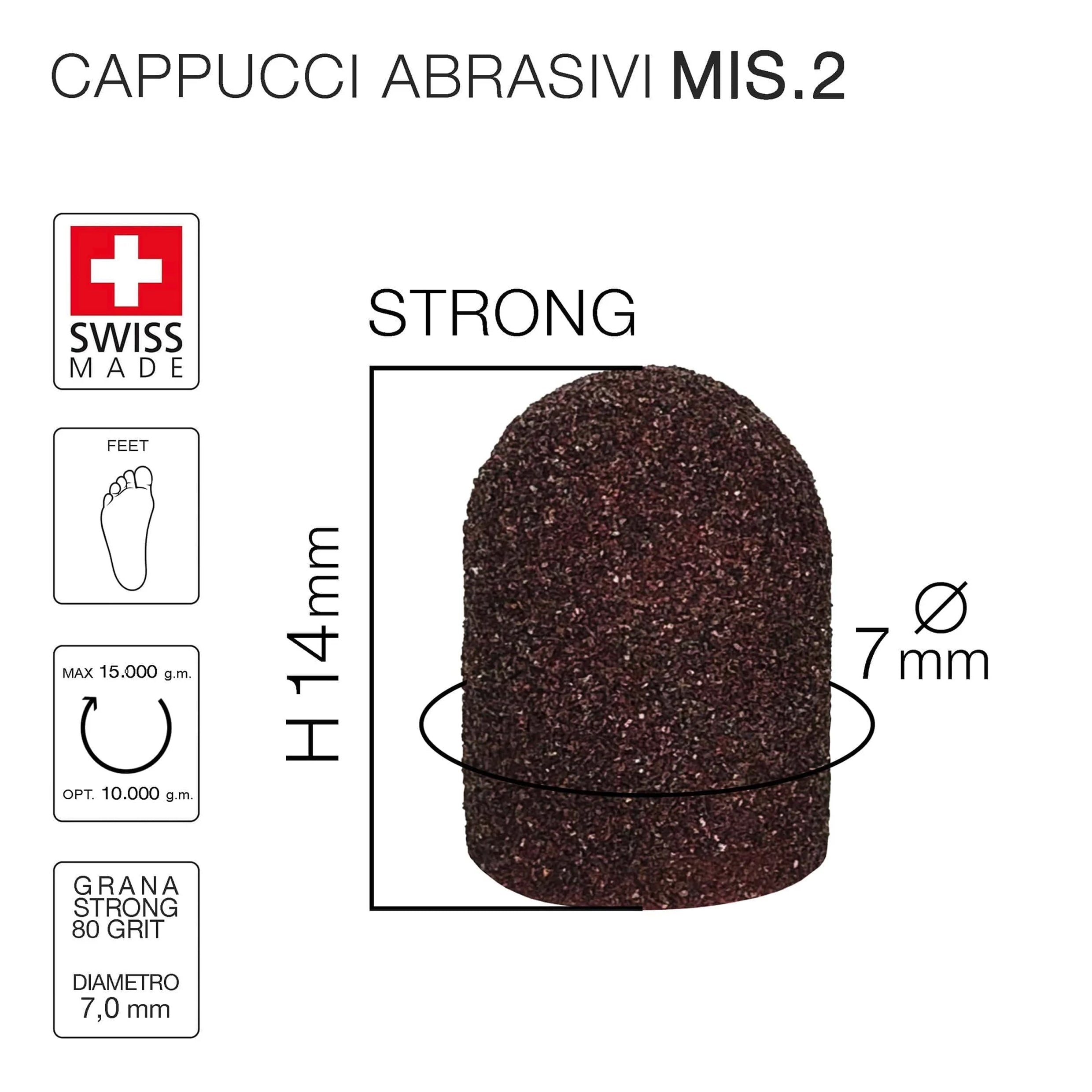 Cappucci abrasivi STRONG #80 GRIT
