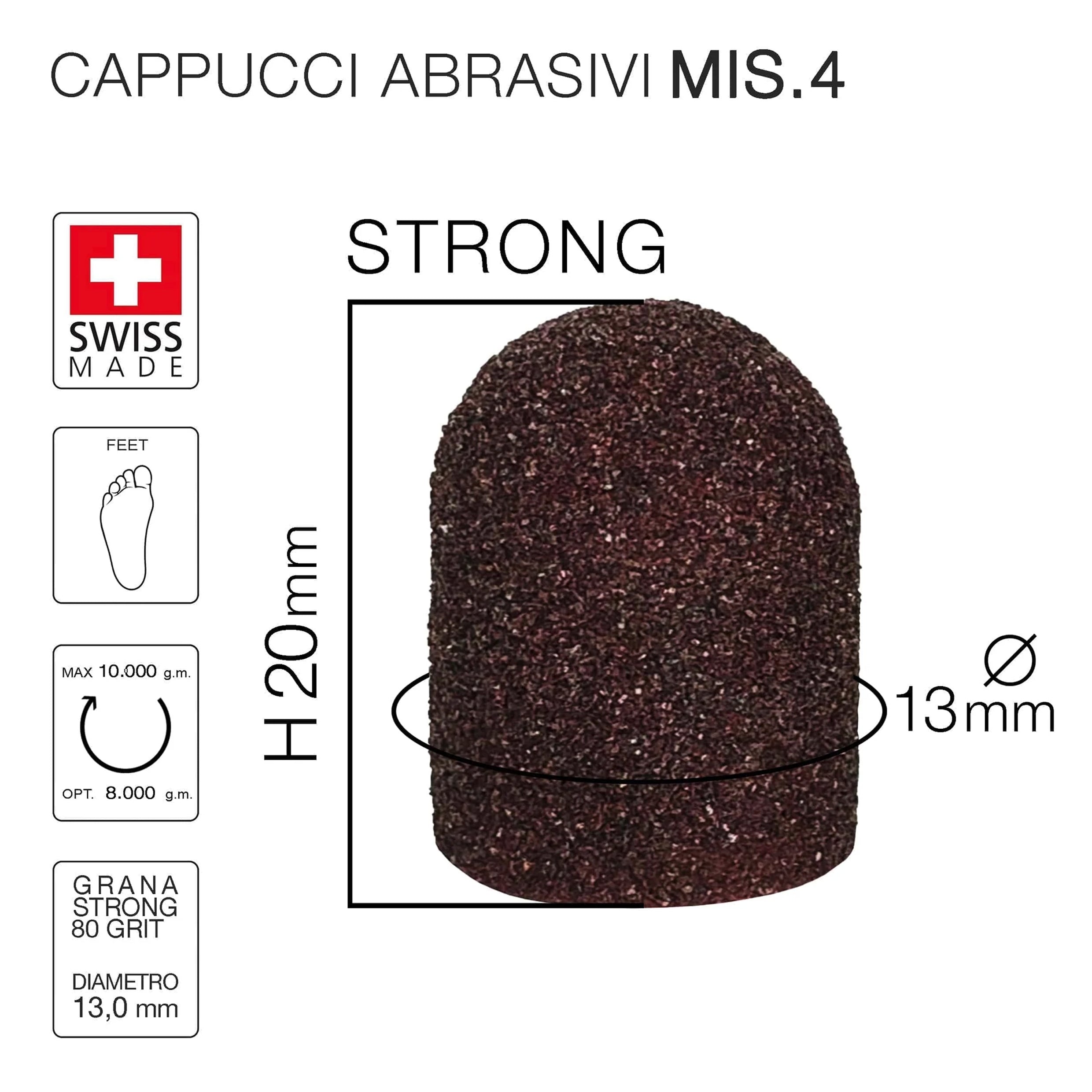 Cappucci abrasivi STRONG #80 GRIT